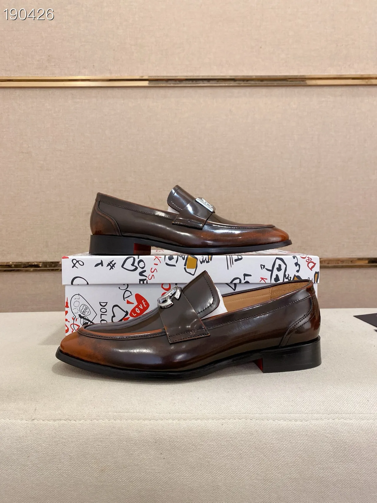 Dolce & Gabbana Portofino mocassins en cuir marron à deux tons 3