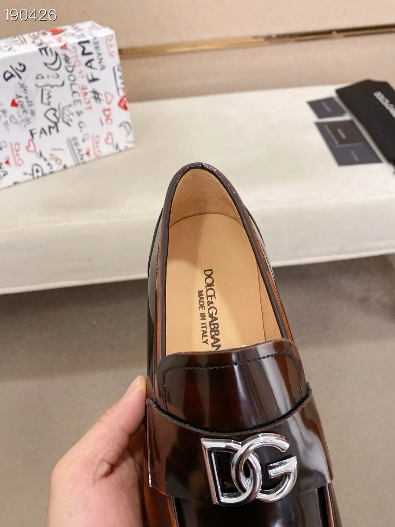Dolce & Gabbana Portofino mocassins en cuir marron à deux tons 6