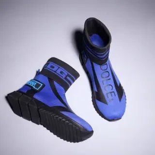 Dolce & Gabbana Speed Trainer Blue and Black Lifestyle Sneakers