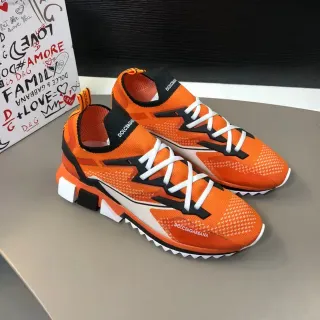 Dolce & Gabbana Orange Black White Lifestyle Sneakers