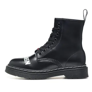 Dr. Martens 1460 Negro Blanco Suave Superior 8-Ojete Cordones Botas Martin