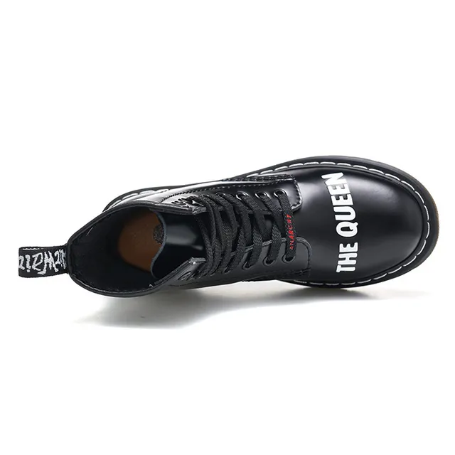 Dr. Martens 1460 Negro Blanco Suave Superior 8-Ojete Cordones Botas Martin 2