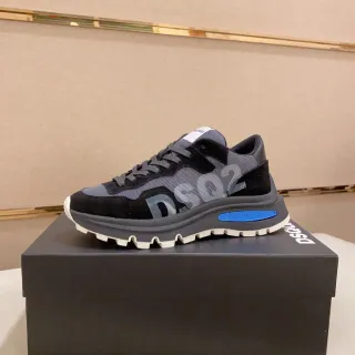 Dsquared2 ICON Black Gray Blue Chunky Sneakers