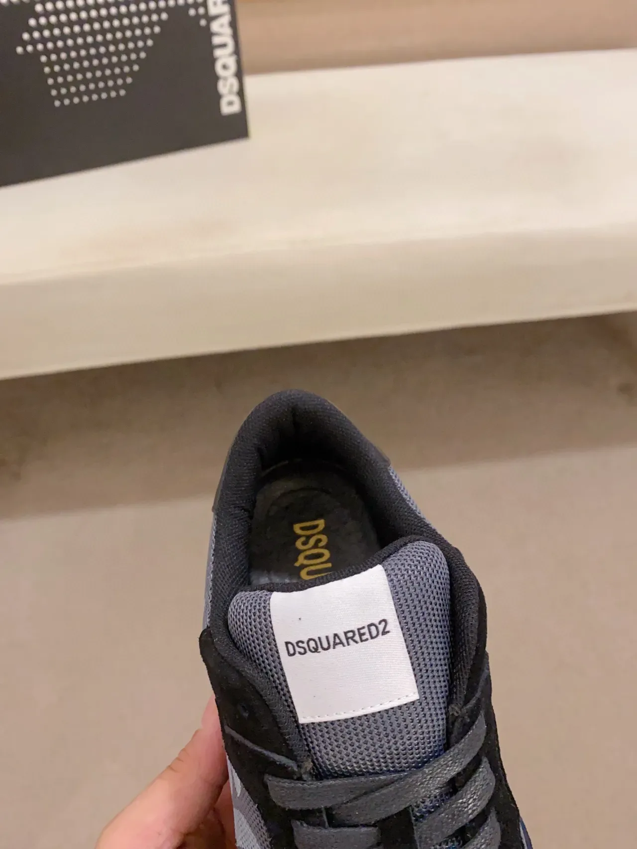 Dsquared2 ICON Black Gray Blue Chunky Sneakers 6