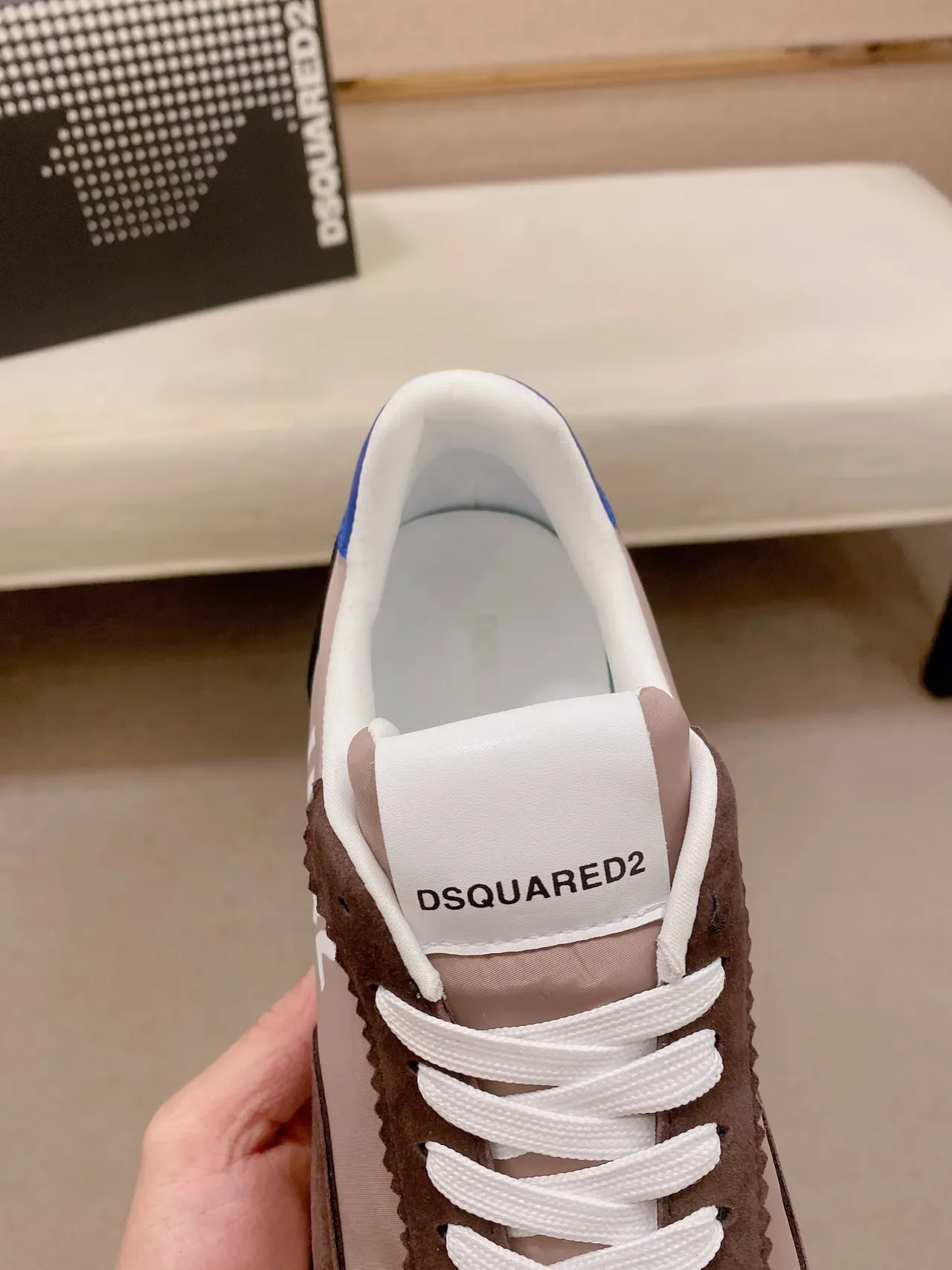 Dsquared2 ICON Dusty Rose Brown Blue Lifestyle Sneakers 4