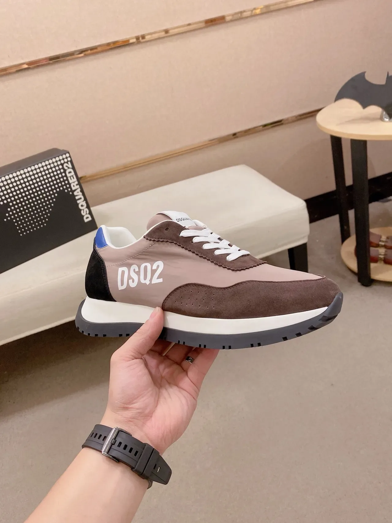 Dsquared2 ICON Dusty Rose Brown Blue Lifestyle Sneakers 5