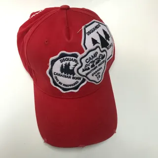 Dsquared2 ICON Embroidered Patch Red Baseball Cap