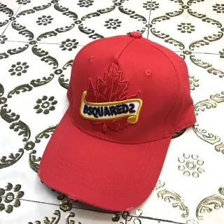 Dsquared2 ICON Maple Leaf Embroidered Red Baseball Cap