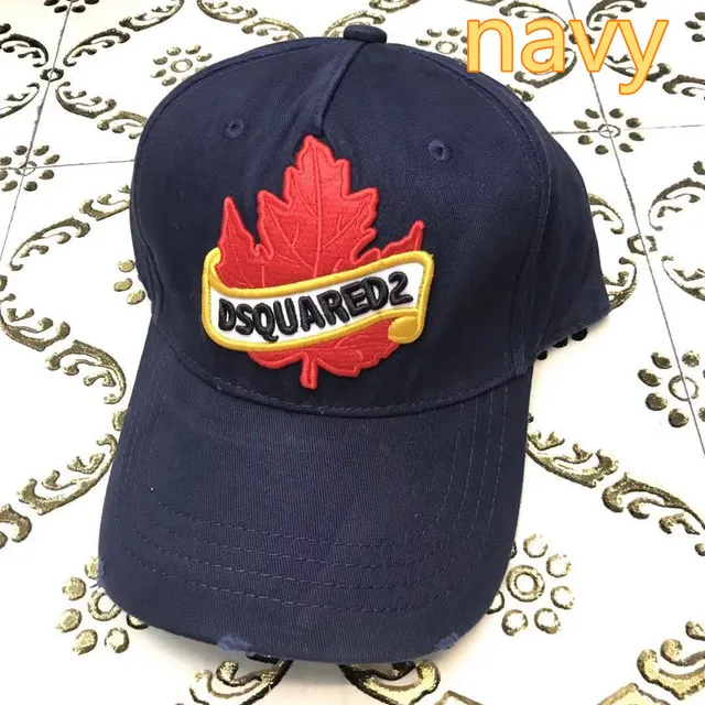 Dsquared2 ICON Feuille d'Érable Broderie Casquette Rouge de Baseball 2