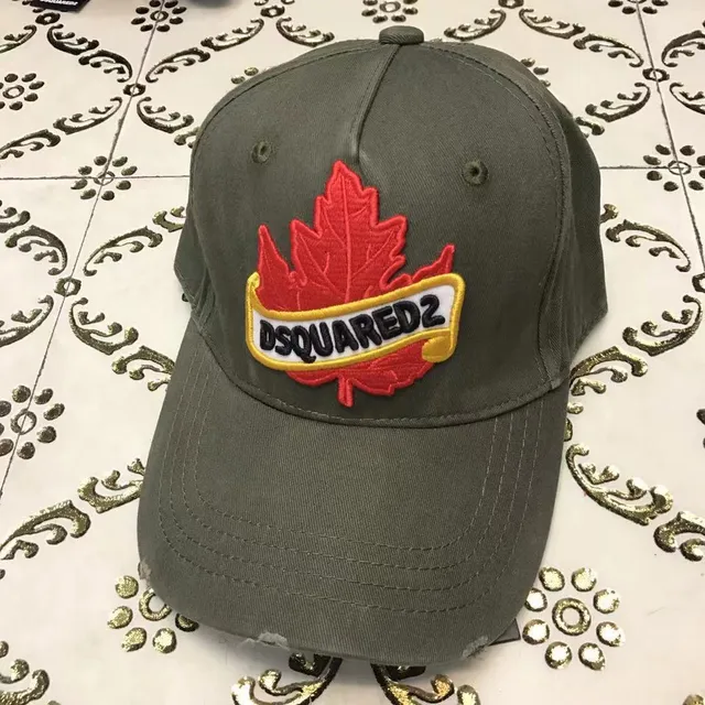 Dsquared2 ICON Feuille d'Érable Broderie Casquette Rouge de Baseball 5