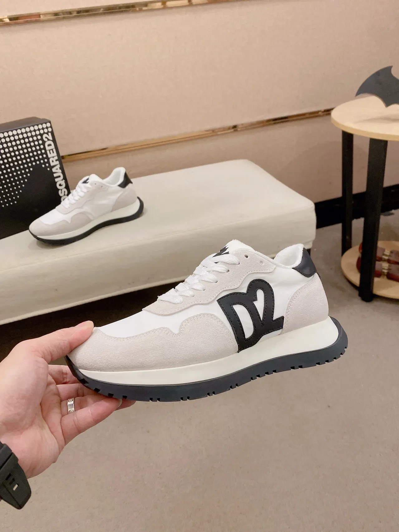 Dsquared2 ICON Off-White and Black Lifestyle Sneakers 3