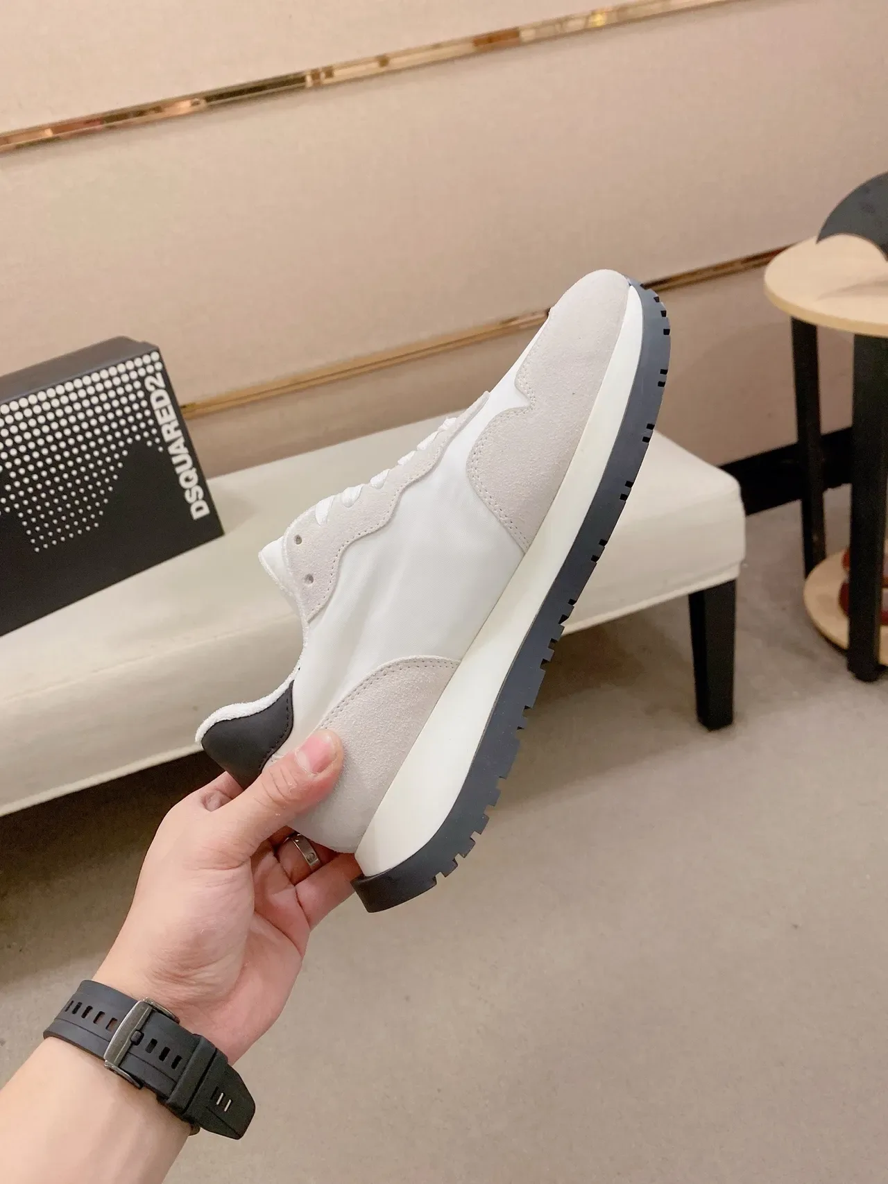 Dsquared2 ICON Off-White and Black Lifestyle Sneakers 5