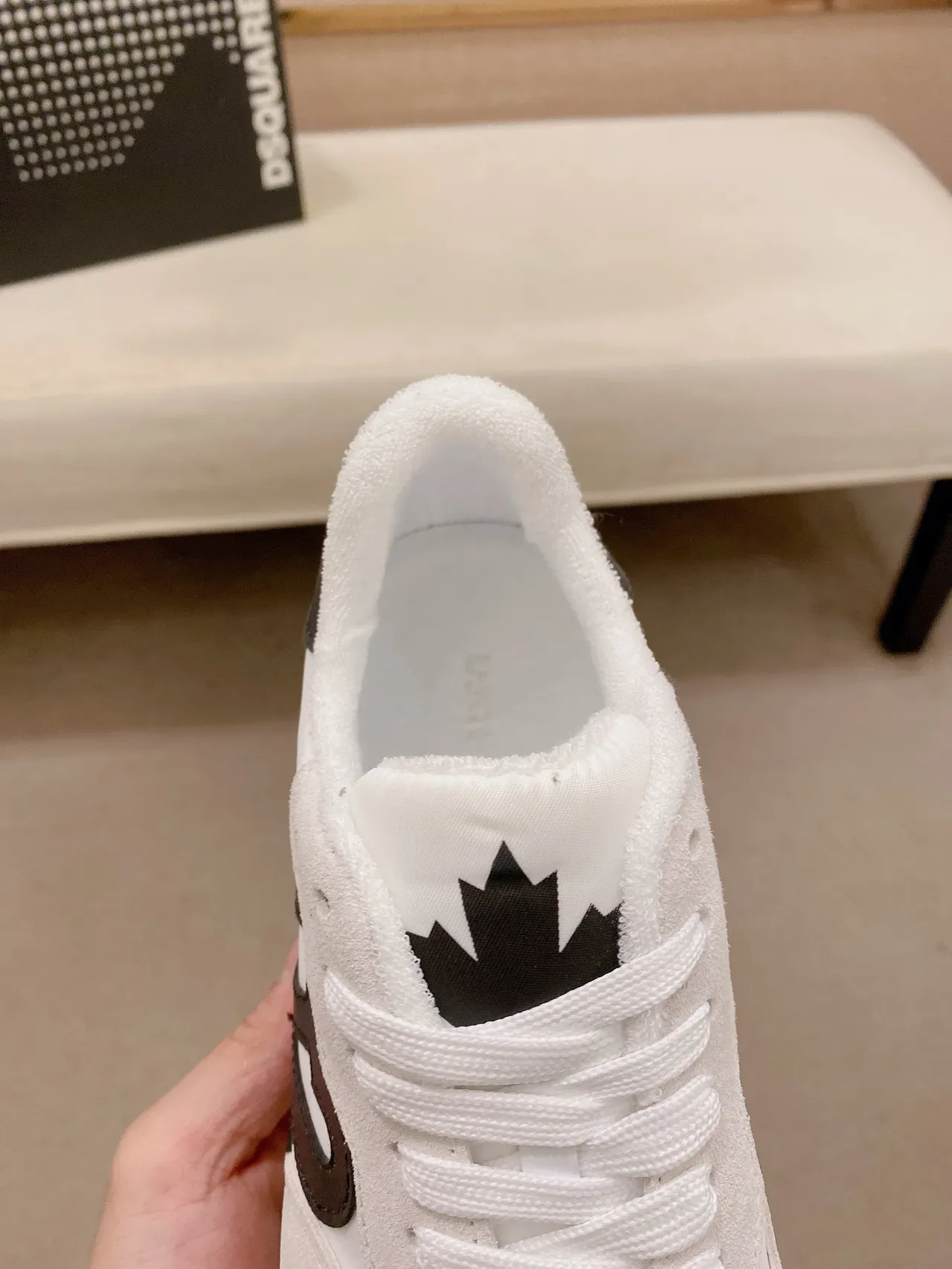 Dsquared2 ICON Off-White and Black Lifestyle Sneakers 6