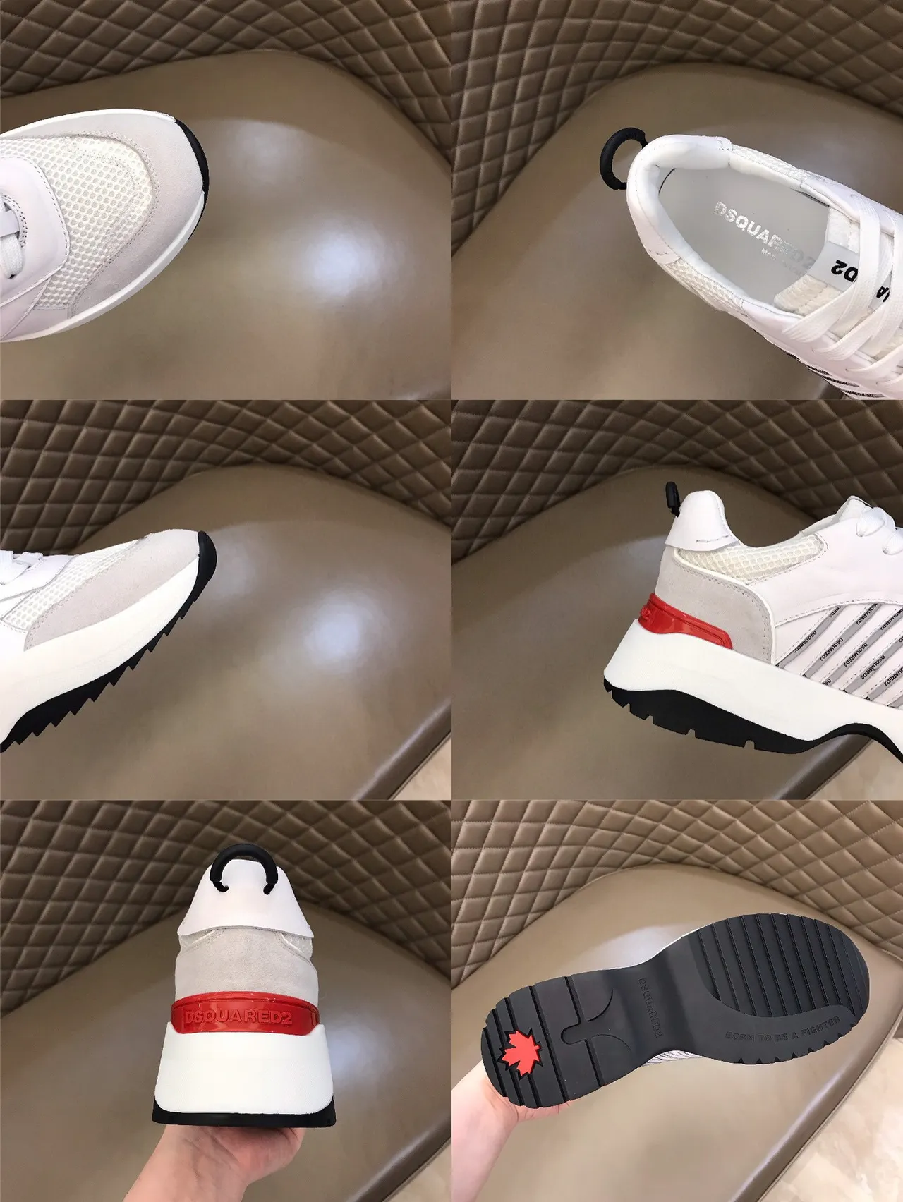 Dsquared2 ICON White Gray Red Lifestyle Sneakers 2