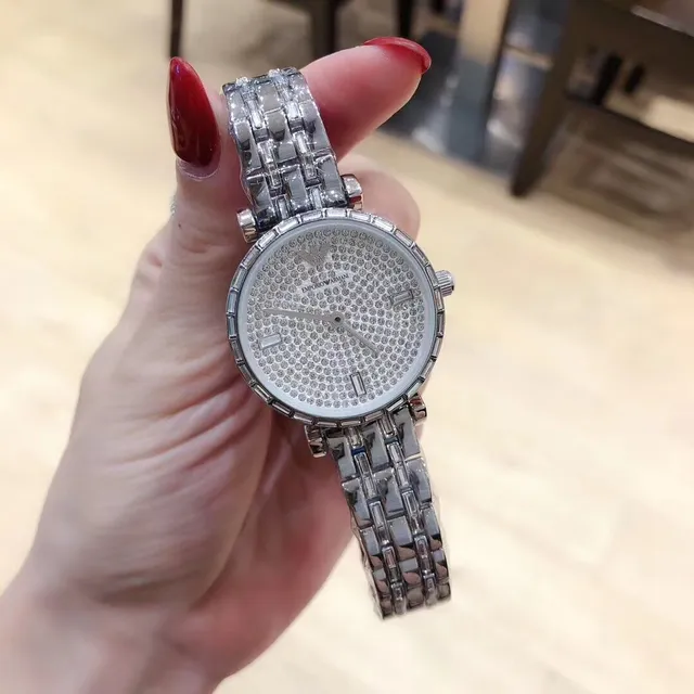 Emporio Armani Montre Quartz à cadran pavé de cristaux 4