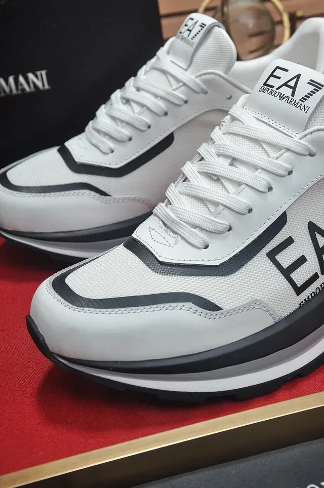 Emporio Armani EA Logo White and Black Lifestyle Sneakers 3