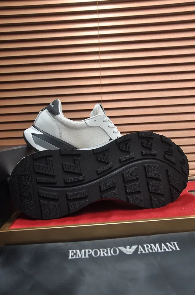 Emporio Armani EA Logo White and Black Lifestyle Sneakers 4