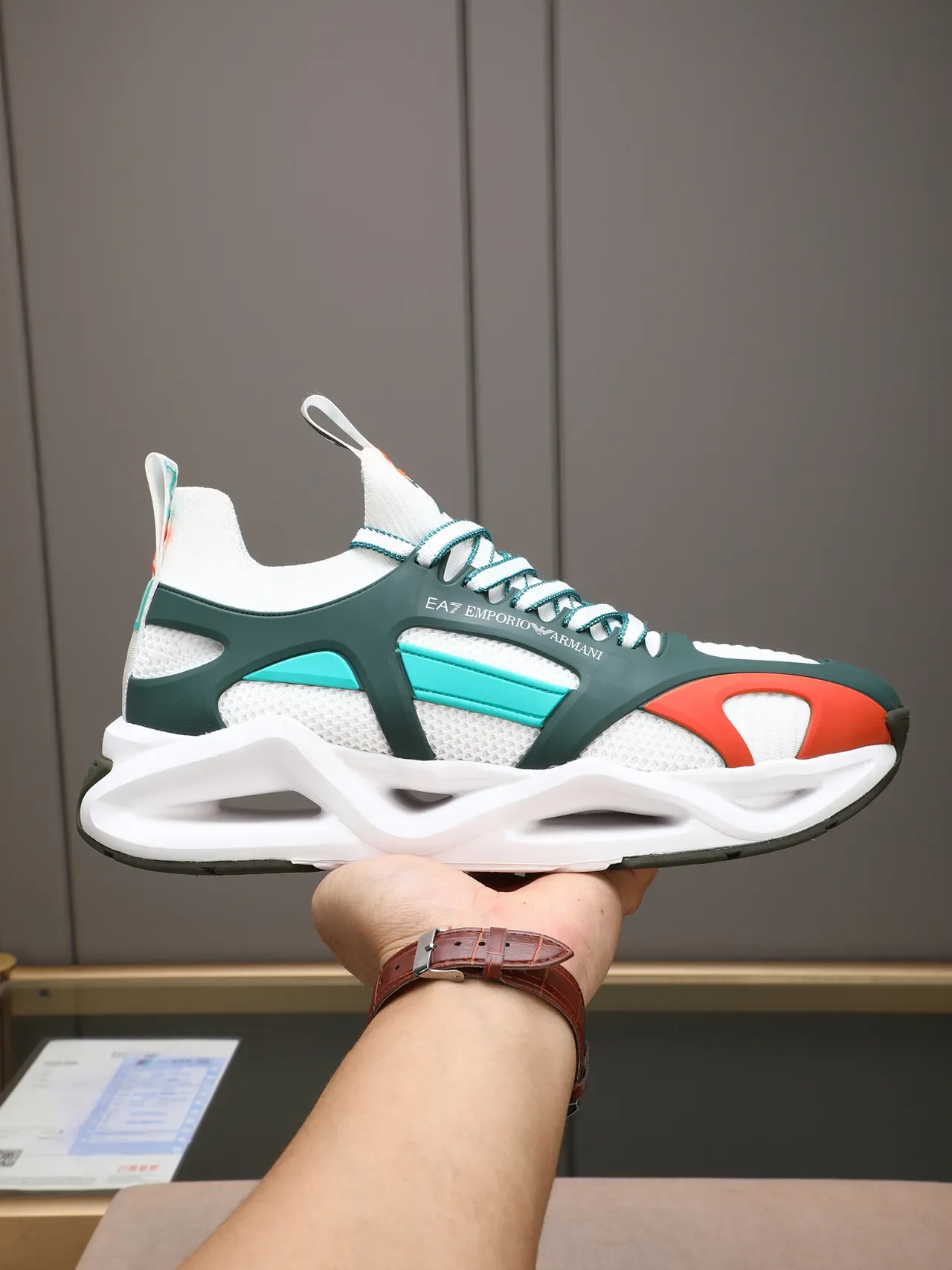 Emporio Armani EA7 Color-Blocked Sculpted Midsole Lifestyle Sneakers 1