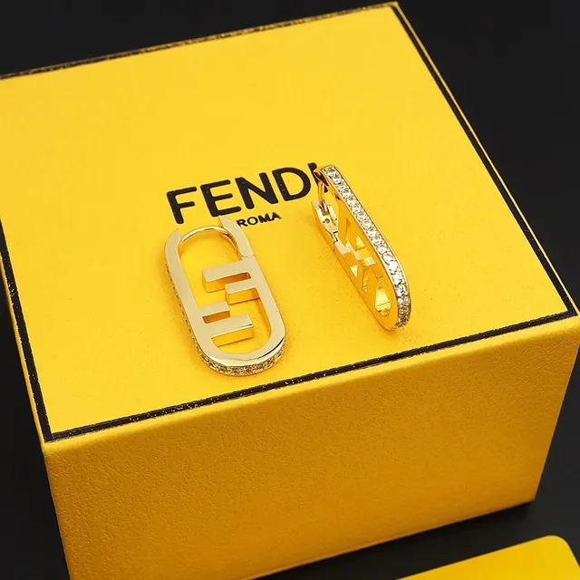Créoles Fendi FF Logo Pavé Crystal 2
