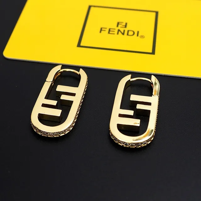 Créoles Fendi FF Logo Pavé Crystal 5