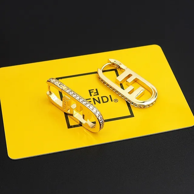 Créoles Fendi FF Logo Pavé Crystal 6