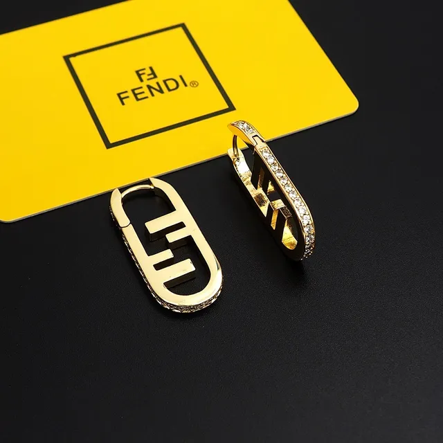Créoles Fendi FF Logo Pavé Crystal 7
