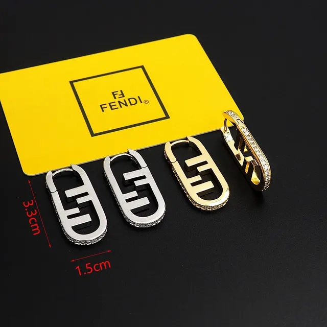 Créoles Fendi FF Logo Pavé Crystal 8