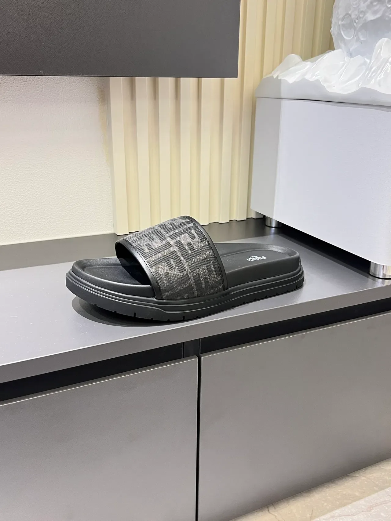 Fendi FF Monogram Platform Slide Slippers 6
