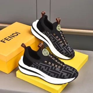 Fendi FF Monogram Slip-On Lifestyle Sneakers