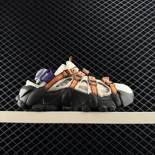 Fila Fusion Bianco San White Black Orange Purple Casual Sandals