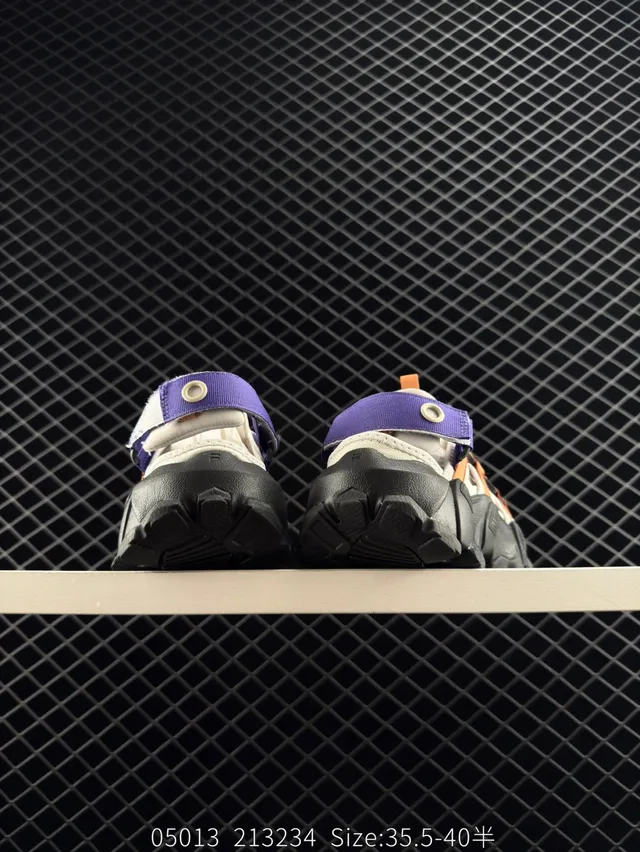 Fila Fusion Bianco San White Black Orange Purple Casual Sandals 7
