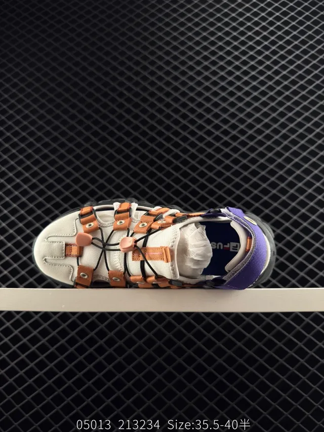 Fila Fusion Bianco San White Black Orange Purple Casual Sandals 8