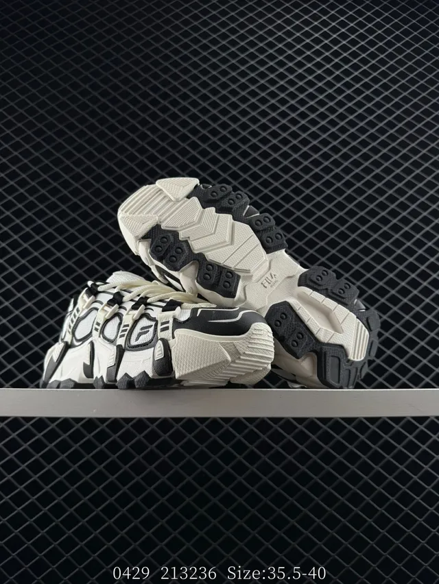 Fila Fusion Exocet White and Black Chunky Sneakers 3