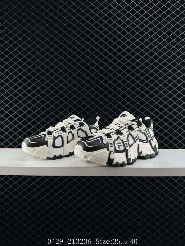 Fila Fusion Exocet White and Black Chunky Sneakers 4