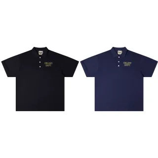 Gallery Dept Embroidered Logo Black Navy Polo Shirt
