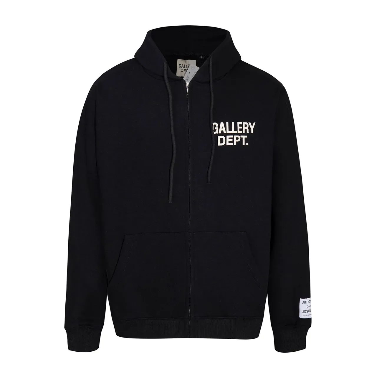 Gallery Dept Zip-Up Gray Black Hooded Hoodie 3