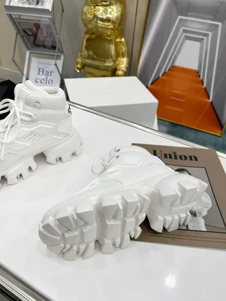 All-White High-Top Chunky Sneaker 3