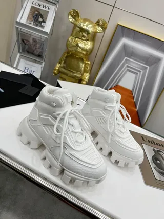 All-White High-Top Chunky Sneaker 8