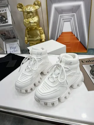 All-White High-Top Chunky Sneaker 9