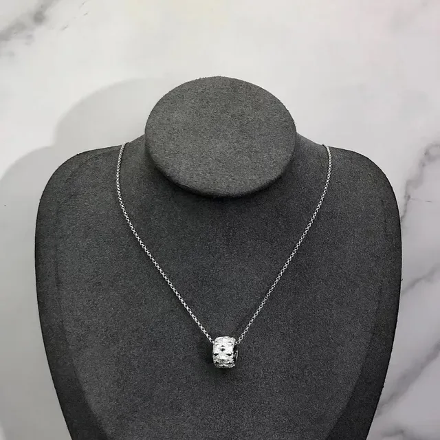 apm MONACO Silver-Tone Pavé Crystal Barrel Charm Necklace 3