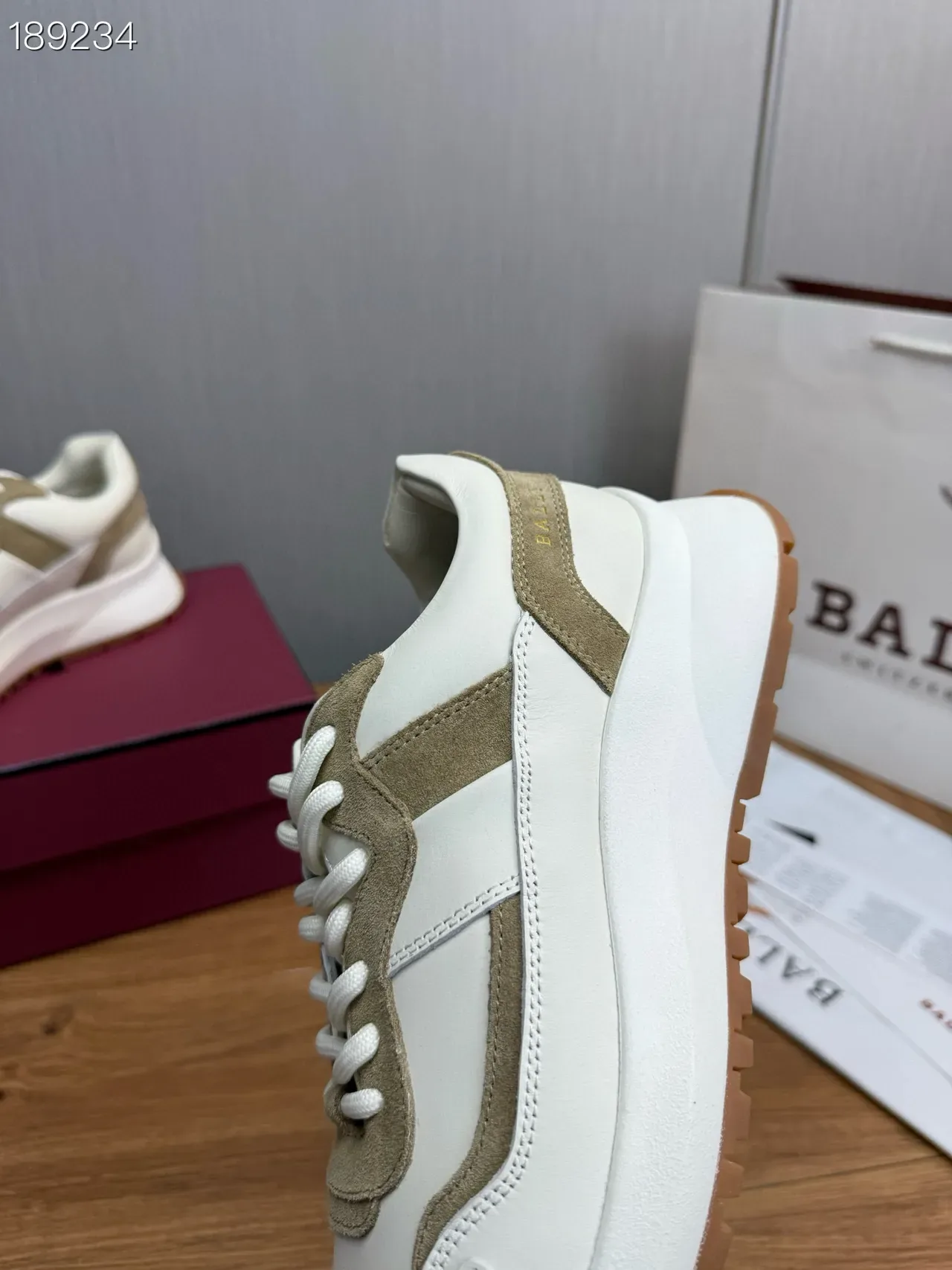 Bally White and Beige Panelled Lifestyle Sneakers 4