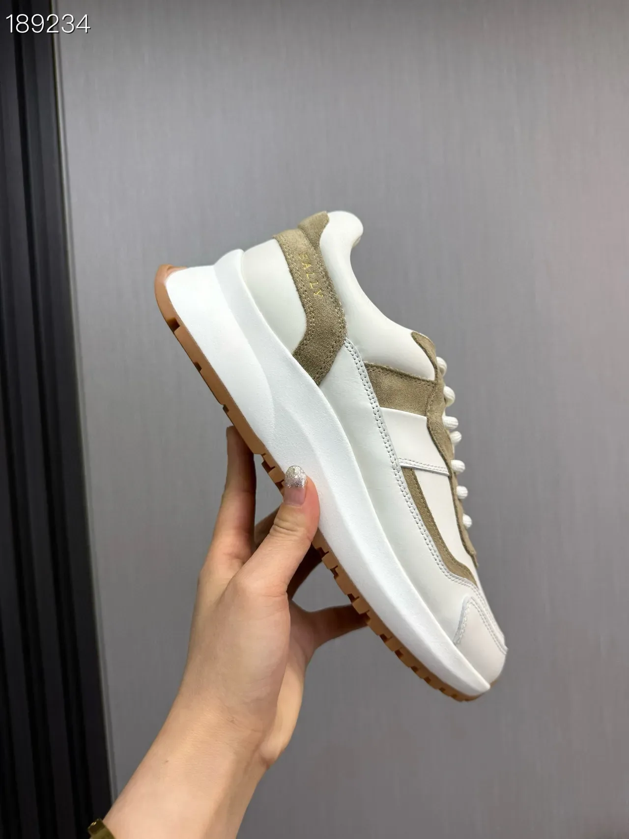 Bally White and Beige Panelled Lifestyle Sneakers 5