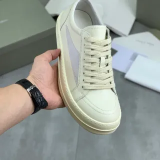 Bege Cinza Off-White Couro Suede Leve Painel Lateral Tênis