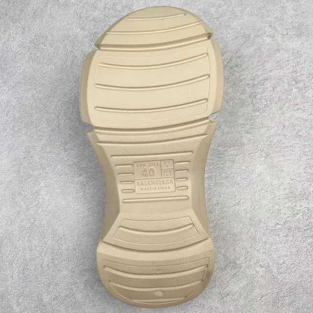 Beige Molded Monolithic Construction Asymmetrical Cutout Slippers 2