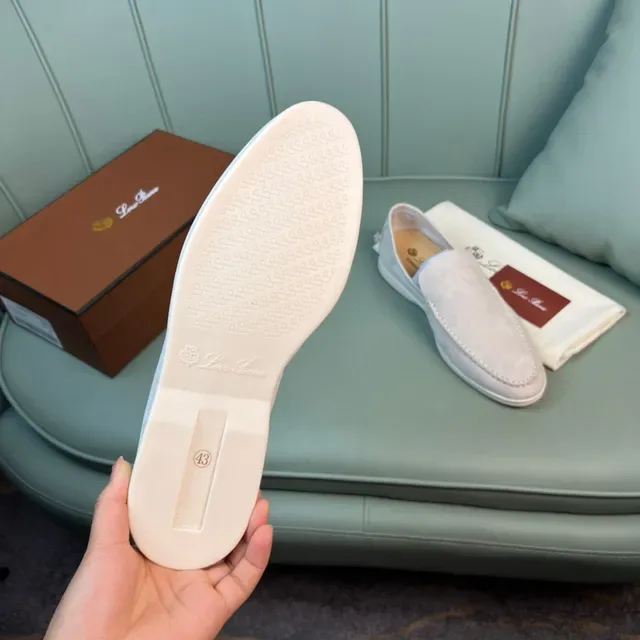 Beige Suede Moc-Toe Slip-On Loafers 2