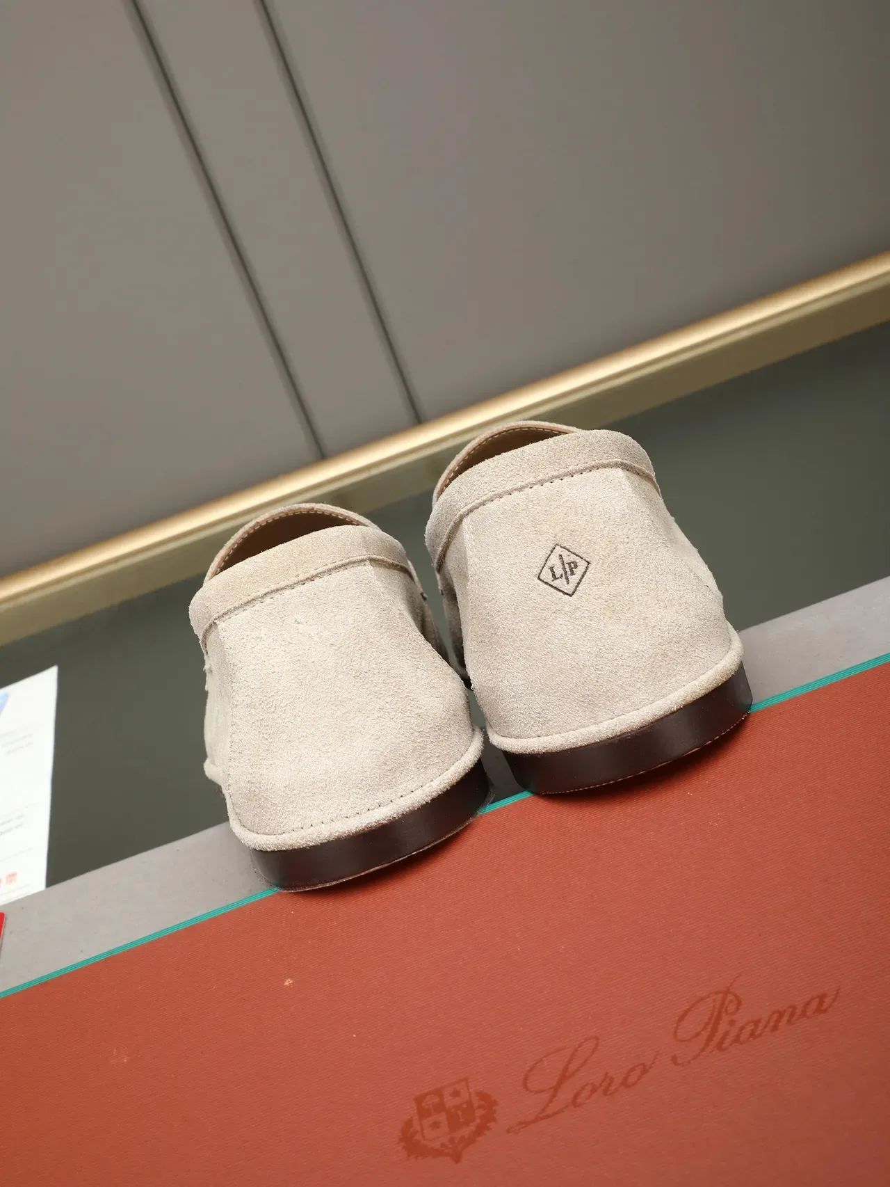 Beige Suede Moc-Toe Slip-On Loafers 3