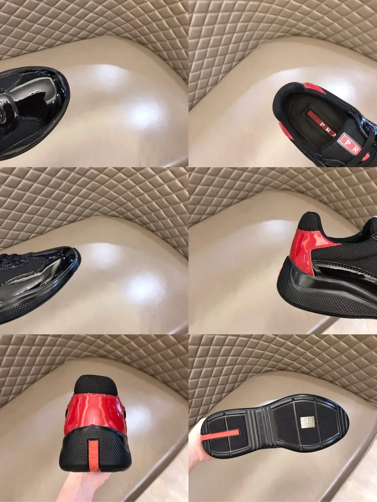 Black and Red Patent Accent Lifestyle Sneaker 2