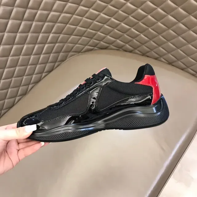 Black and Red Patent Accent Lifestyle Sneaker 3
