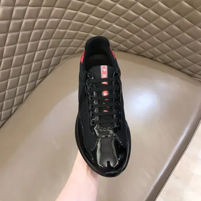 Black and Red Patent Accent Lifestyle Sneaker 4