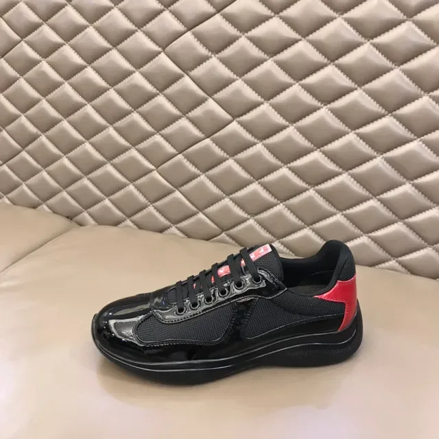 Black and Red Patent Accent Lifestyle Sneaker 5
